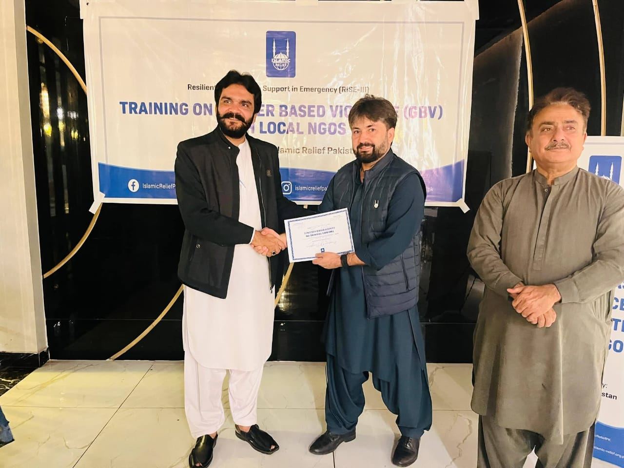 Islamic Relief Pakistan GBV training certificate